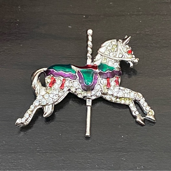Vintage Regency Acessories Carousel Horse Brooch New (Old Stock) - Picture 4 of 12